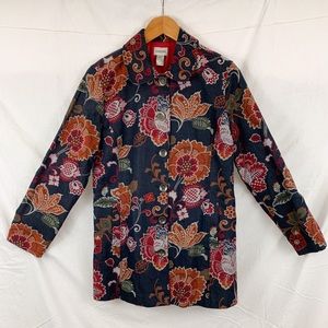 Chico’s Floral Embroidered Blazer/Jacket